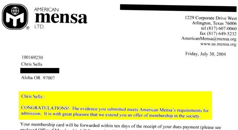 Mensa Has an Open Enrollment Day