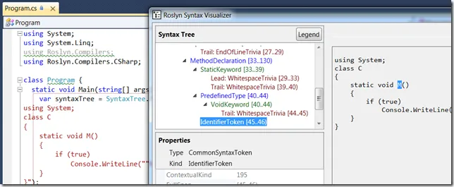 Roslyn Syntax Visualizer Tools