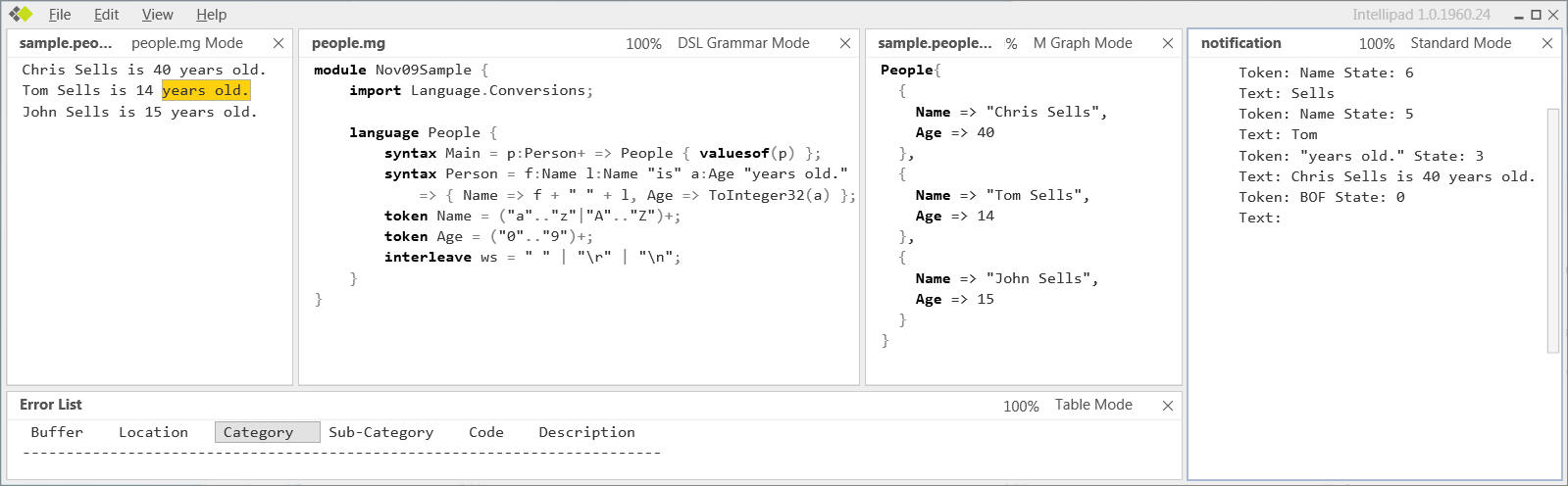 November 2009 CTP version of Intellipad